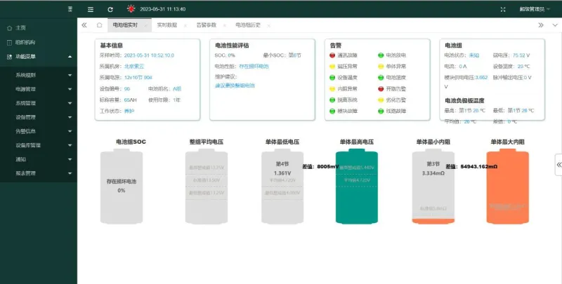 养护管理软件监控界面